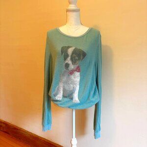 WILDFOX PUPPY JUMPER SOFT PINE GREEN SZ S